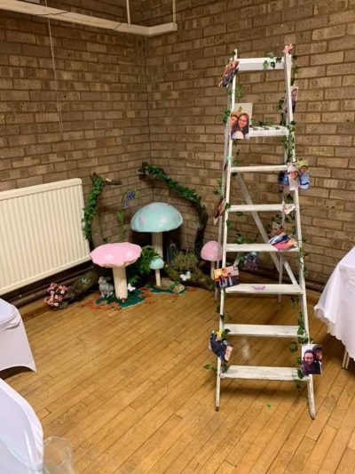 Rustic wedding ladder hire