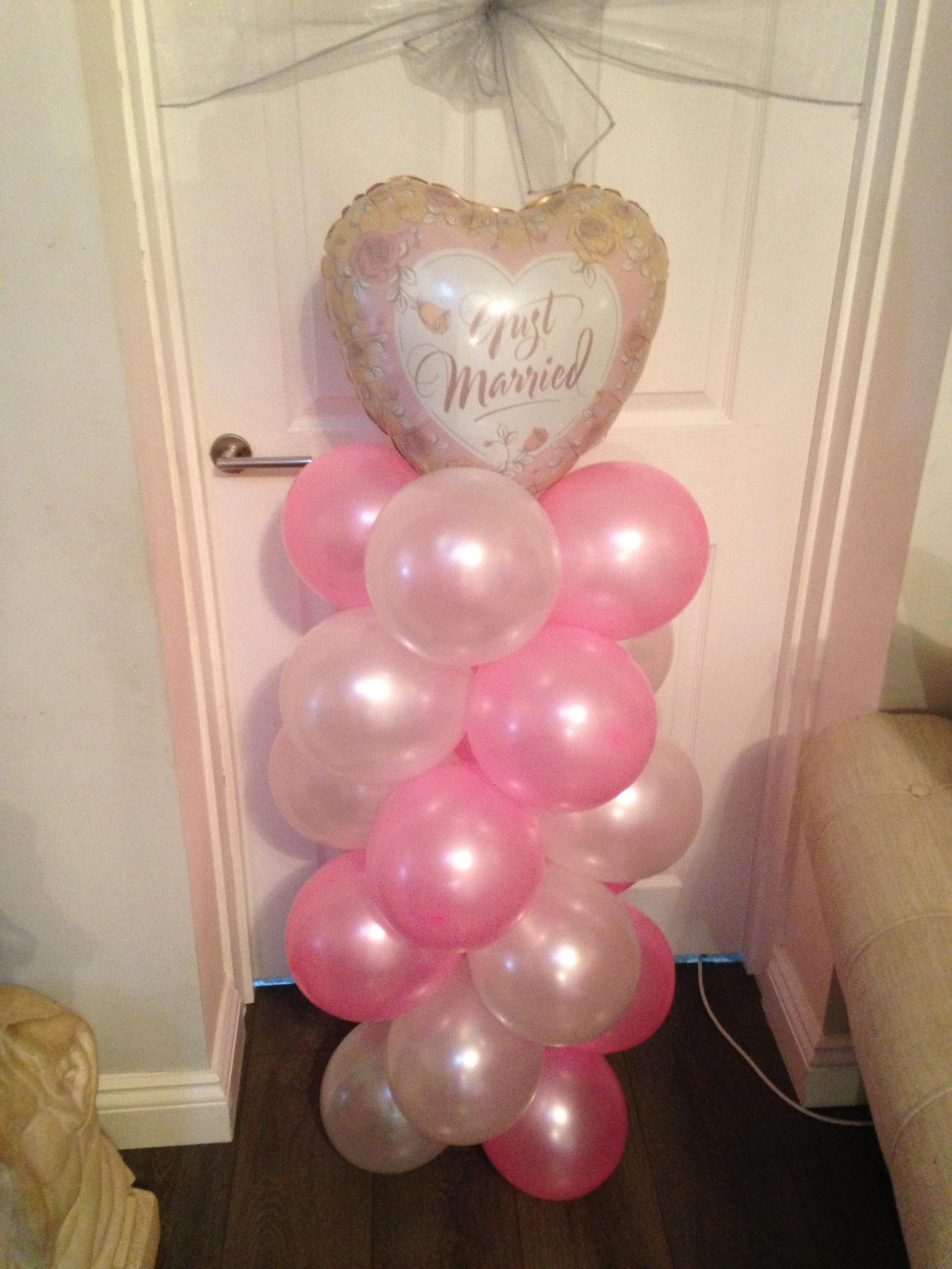 Just married balloons